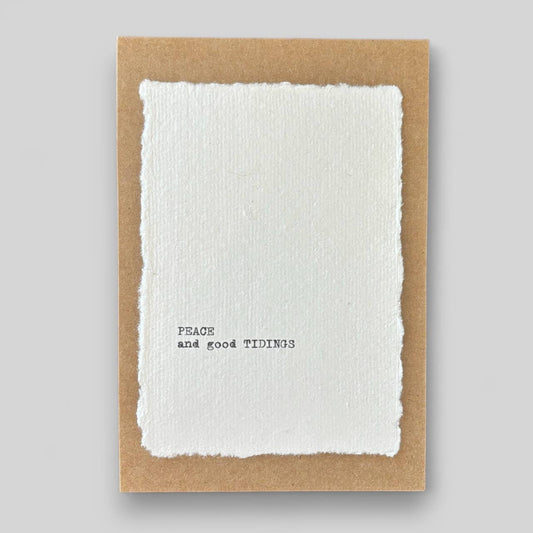 Handmade typewritten christmas card 