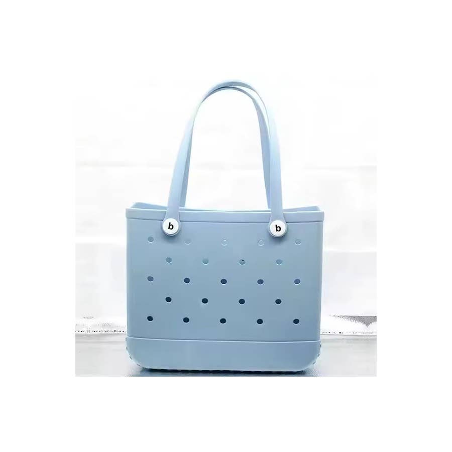 Summer Rubber Tote Solid Color Jelly Beach Bags