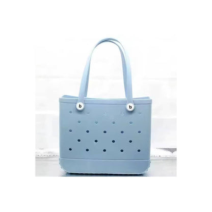 Summer Rubber Tote Solid Color Jelly Beach Bags