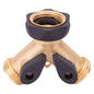 Landscapers Select Y-Connector, Female and Male, Brass,