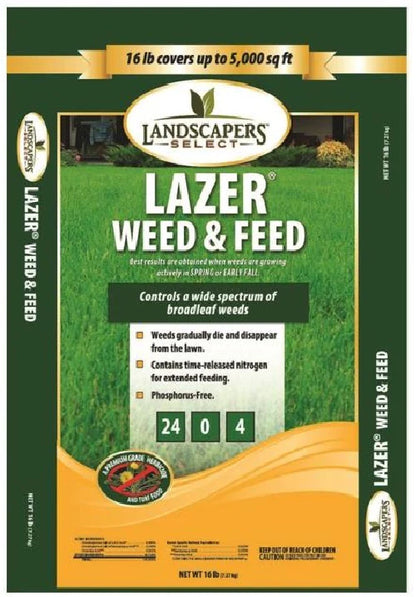 Landscapers Select LAZER Weed and Feed Fertilizer 24-0-4