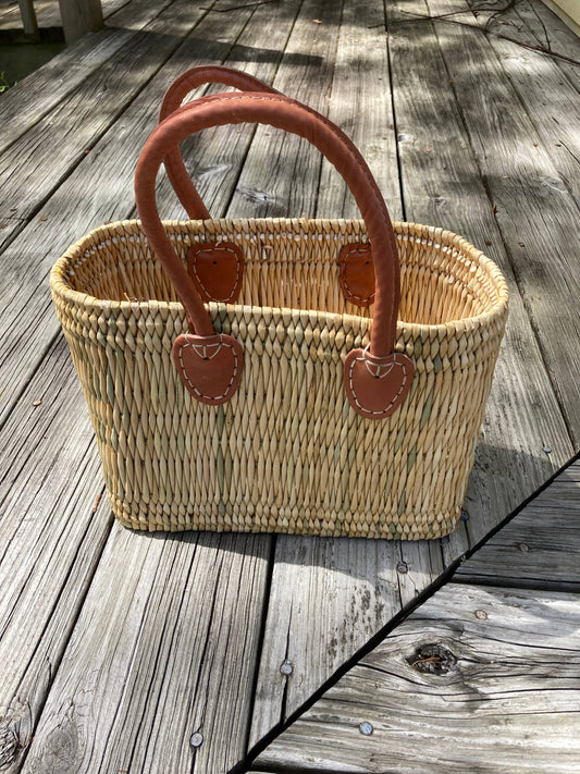 Small Tote, Salmon Handles