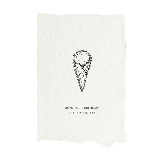 Ice cream cone sweetest birthday card