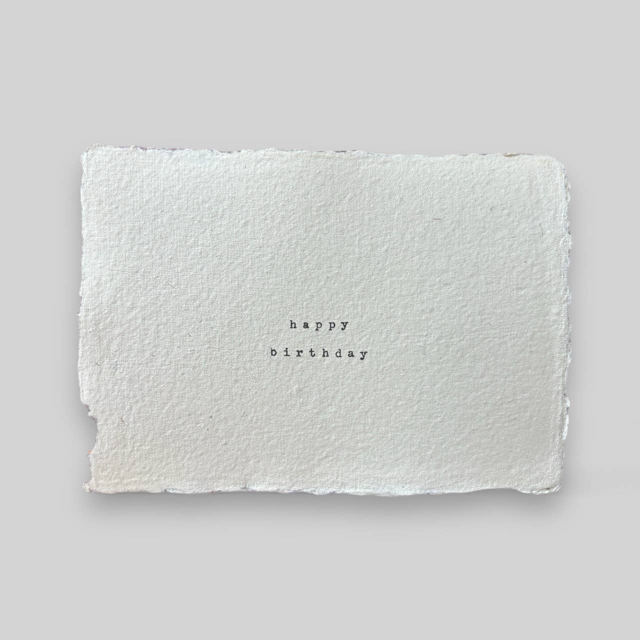 Handmade typewritten birthday postcard 