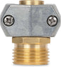 Gilmour Pro Brass Garden Hose Repair Kit Clamp Mender, Male Hose End Repair for 5/8" and 3/4" Water Hose Fittings
