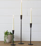 Candle Holders - Black Iron (Set Of 03)