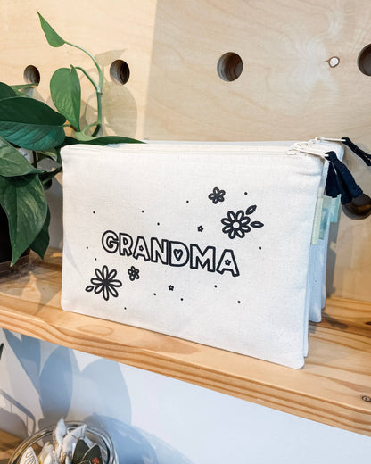 So Much to be Thankful For Large Canvas Zipper Pouch