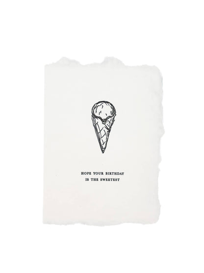 Ice cream cone sweetest birthday card