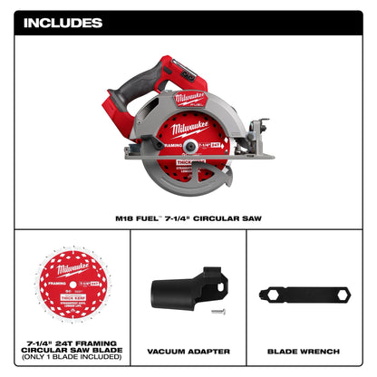 Milwaukee M18 FUEL™ 7-1/4” Circular Saw (Tool Only)