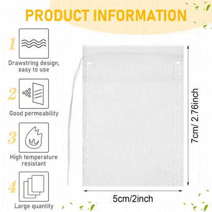 Disposable Fabric Drawstring Tea Bags - 2"x2.76"
