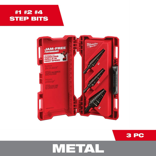 Milwaukee 3PC Step Drill Bit Set
