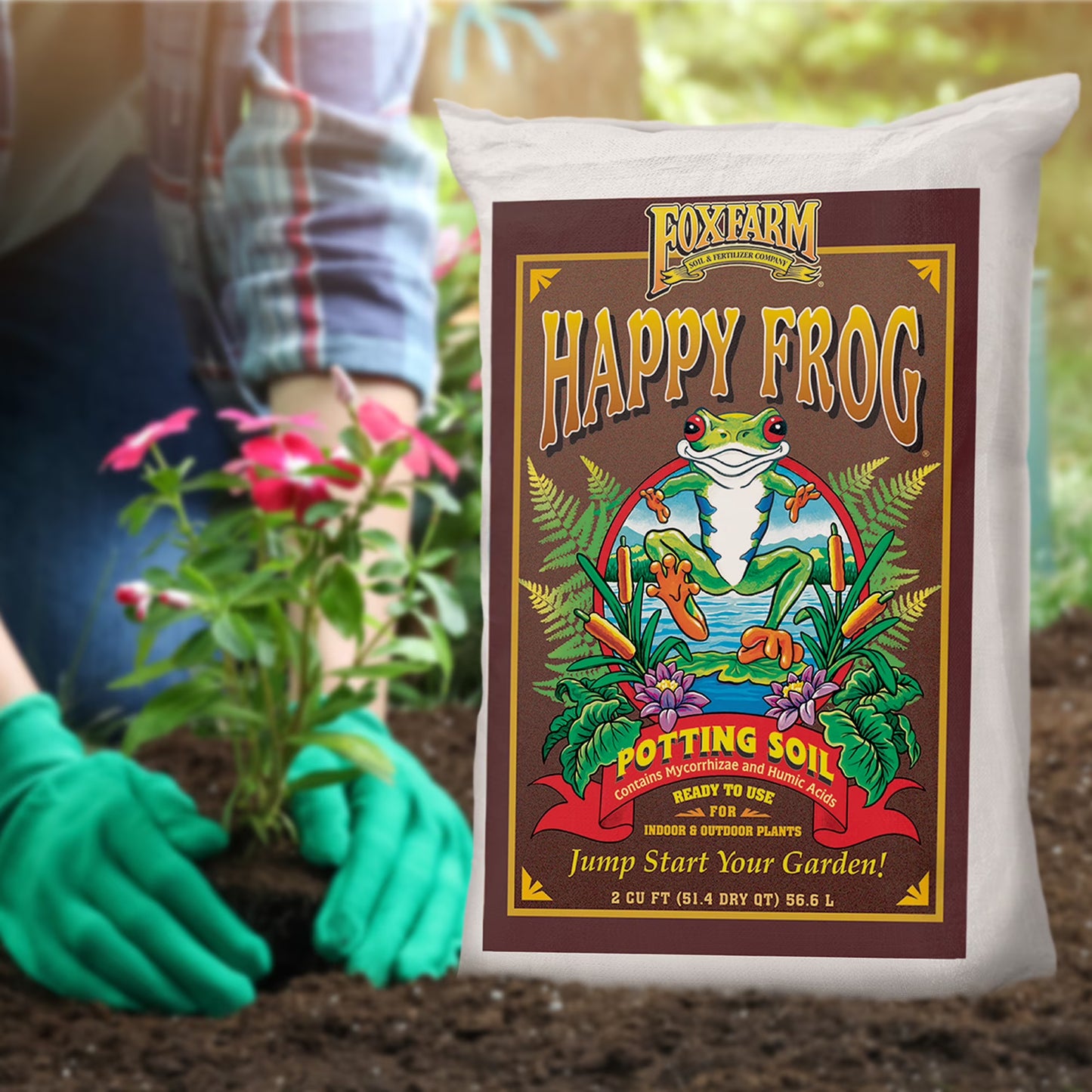 Foxfarm Happy Frog Ph Adjusted Garden Potting Soil Mix 2 Cubic Feet