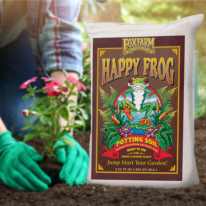 Foxfarm Happy Frog Ph Adjusted Garden Potting Soil Mix 2 Cubic Feet
