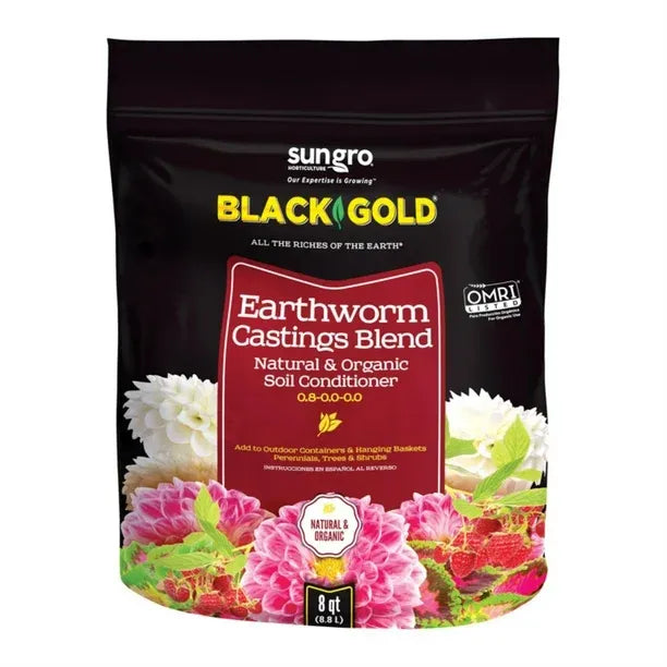 Black and Gold Earthworm Casting Blend 8qt