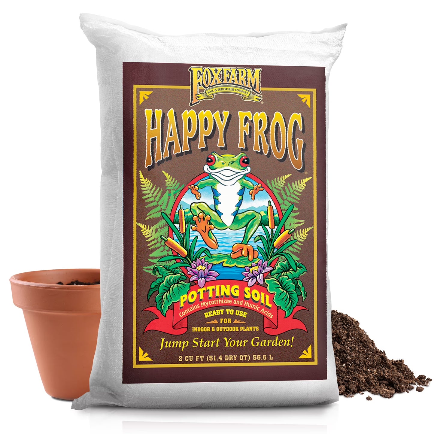 Foxfarm Happy Frog Ph Adjusted Garden Potting Soil Mix 2 Cubic Feet