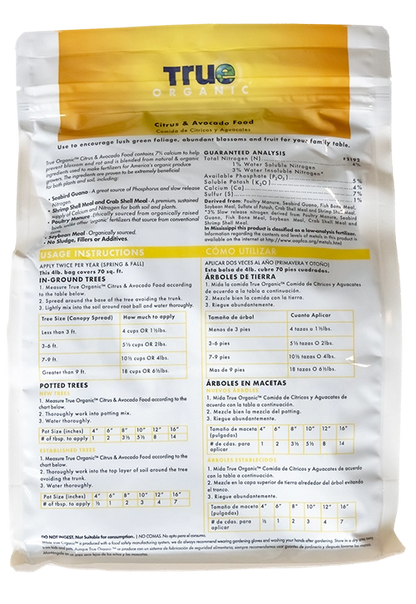 True-Organic Citrus & Avacado Food 4lb.