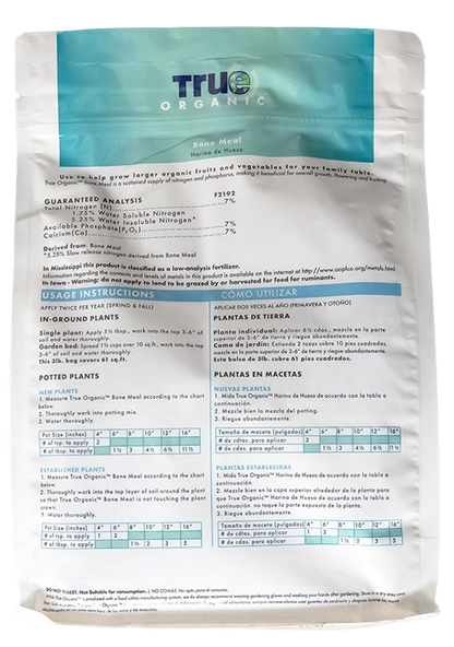 True-Organic Bone Meal Plant Food 3lb.