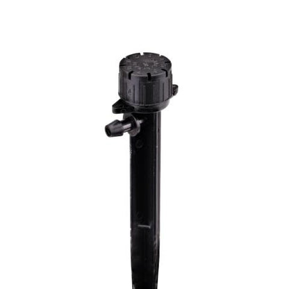 Rain Drip Adjustable Flow Bubbler, Full-Circle Pattern, 8 Stream, with 1/4 in. Barbed Inlet on 5 in. Stake