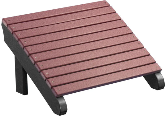 Lux Craft Deluxe Adirondack Foot rest (black & Red)