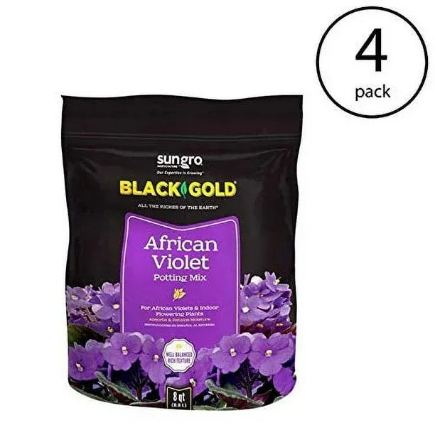 Black and Gold African Violet Potting Mix 8qt