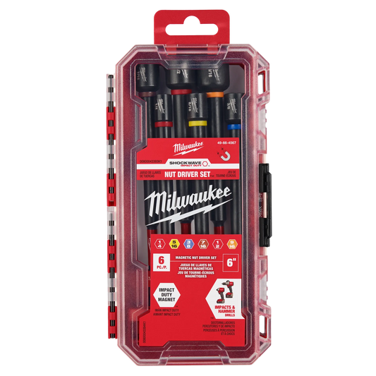 Milwaukee 6PC SHOCKWAVE™ Impact Duty 6" Magnetic Nut Driver Set