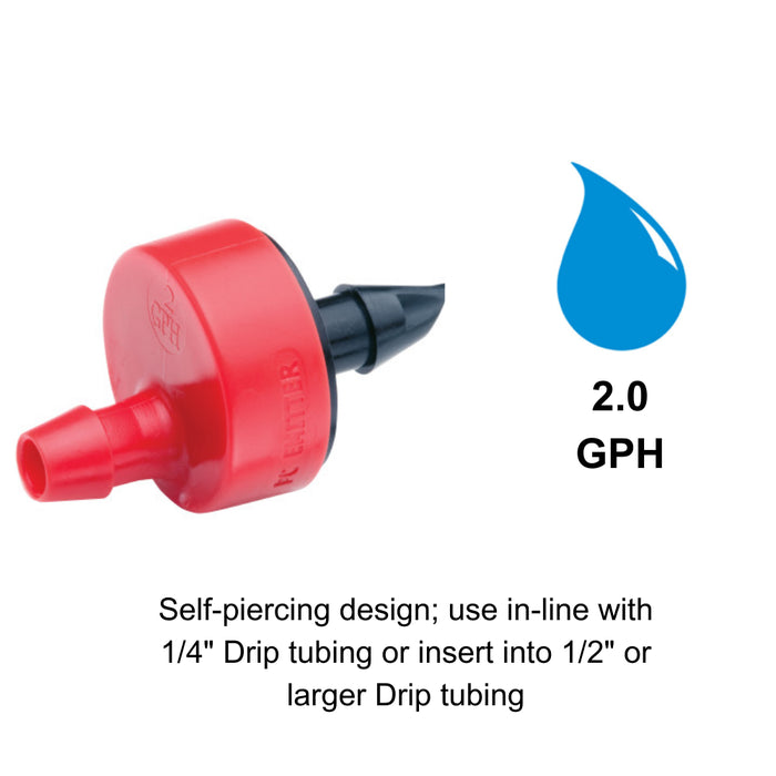 Rain Bird 2.0 GPH Pressure Compensating Dripper