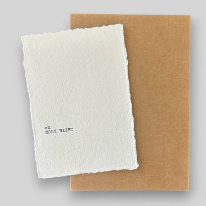 Handmade Typewritten Christmas Card - One Panel Design