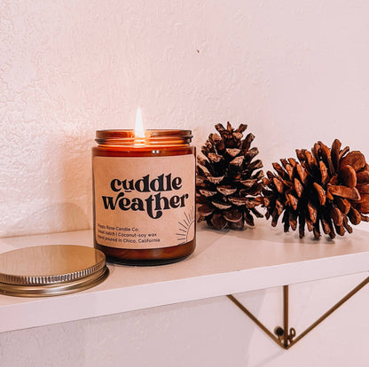 Cuddle Weather -8 oz Holiday Christmas coconut wax candle
