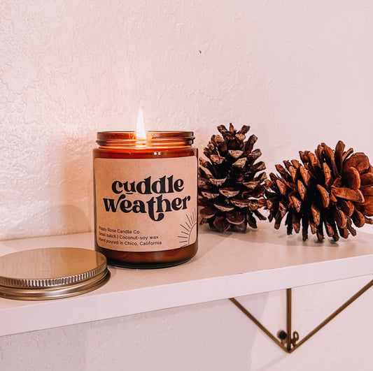 Cuddle Weather -8 oz Holiday Christmas coconut wax candle