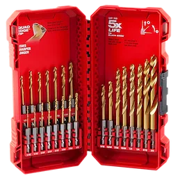 Milwaukee 23PC SHOCKWAVE™ Impact Duty RED HELIX™ Titanium Drill Bit Set