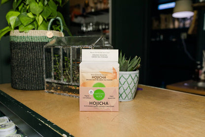 Organic Hojicha Powder – Roasted Japanese Green Tea | 50g Retail Pouch