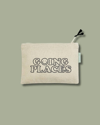 Hearts Small Canvas Zipper Pouch