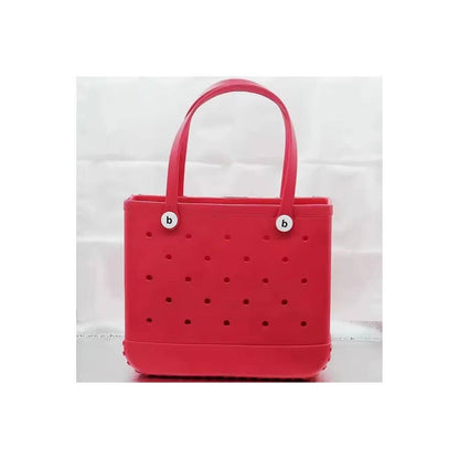 Summer Rubber Tote Solid Color Jelly Beach Bags