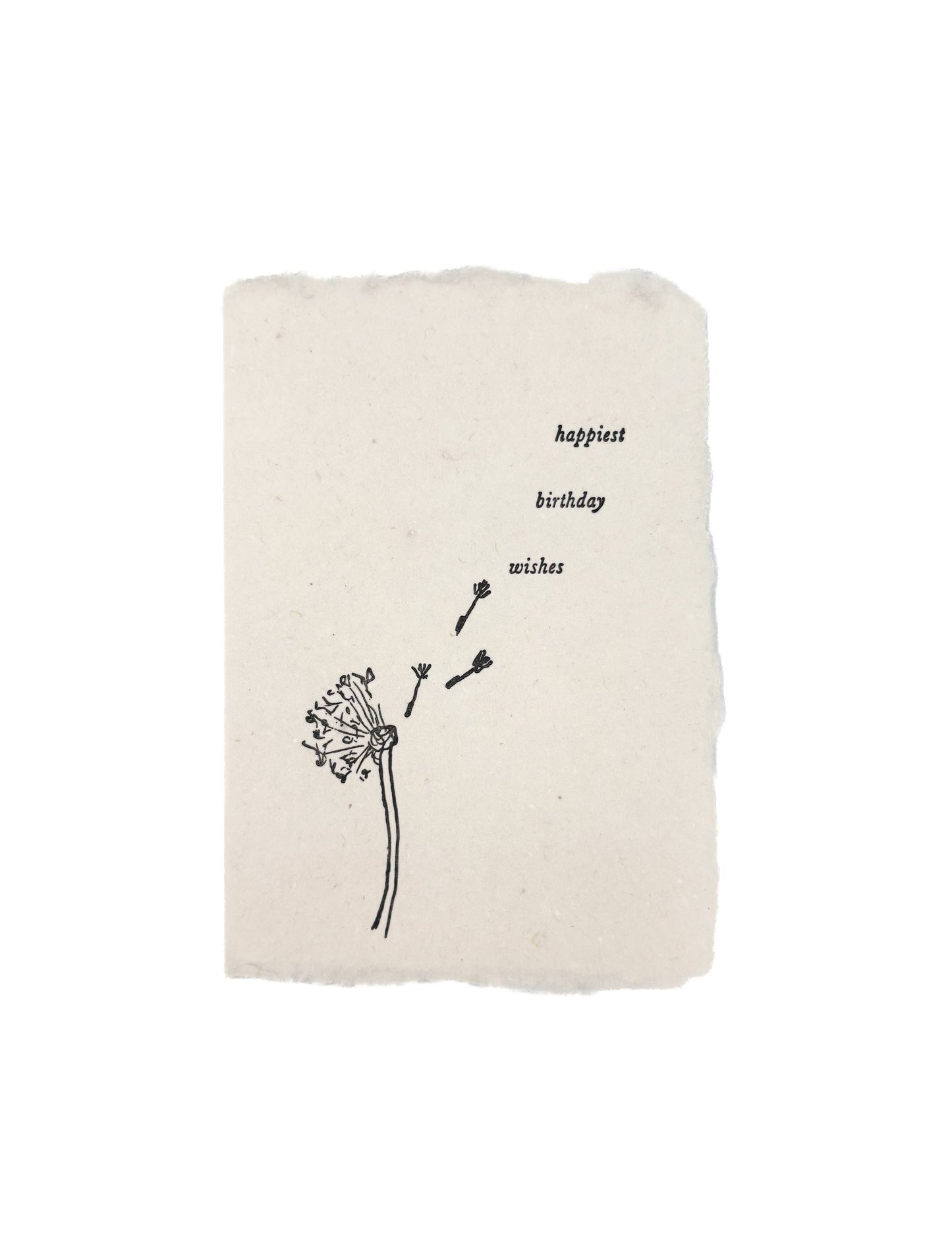 Happiest birthday wishes dandelion card