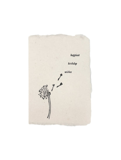 Happiest birthday wishes dandelion card