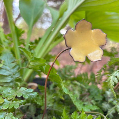 Enamel 5 Petal Flower Stem