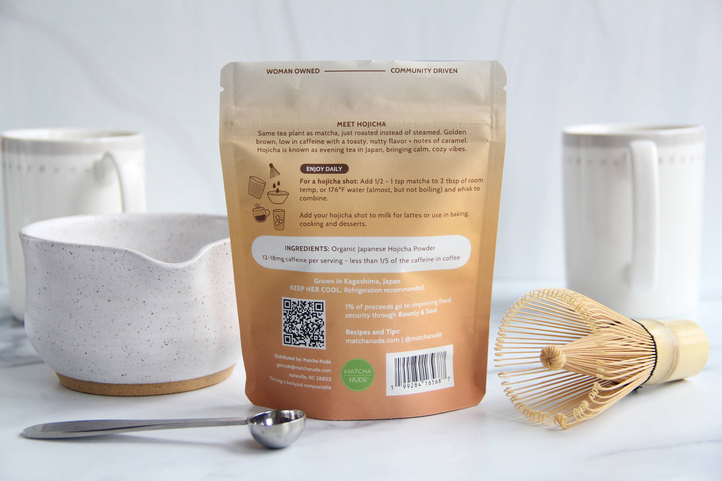 Organic Hojicha Powder – Roasted Japanese Green Tea | 50g Retail Pouch