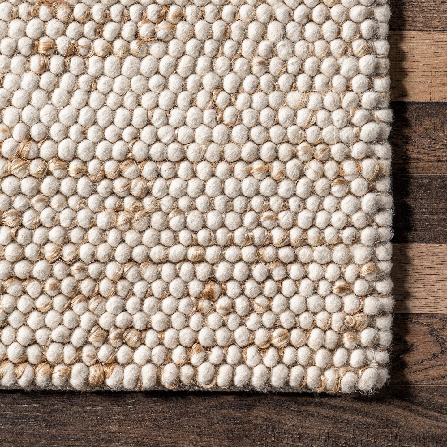 Deeanna Casual Textured Wool Area Rug