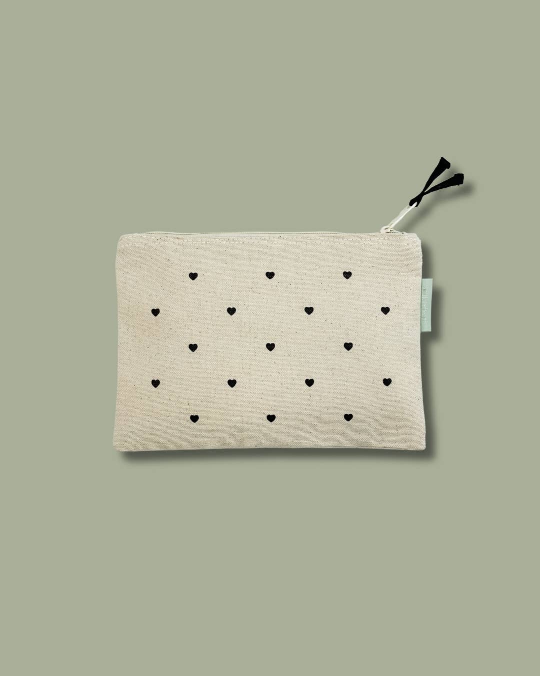Live Joyfully Small Canvas Zipper Pouch