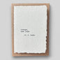 Handmade typewritten sympathy card
