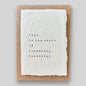 Handmade typewritten wedding card