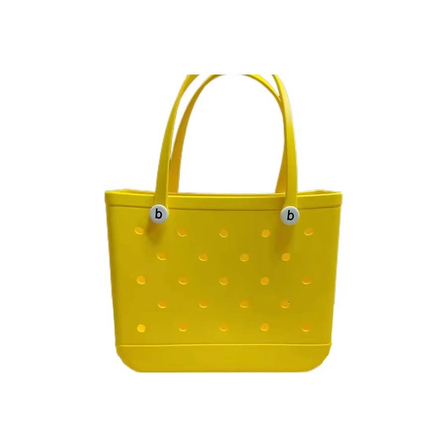 Summer Rubber Tote Solid Color Jelly Beach Bags