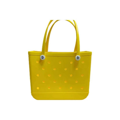 Summer Rubber Tote Solid Color Jelly Beach Bags