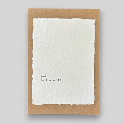 Handmade typewritten christmas card 