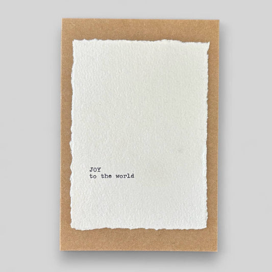 Handmade typewritten christmas card 