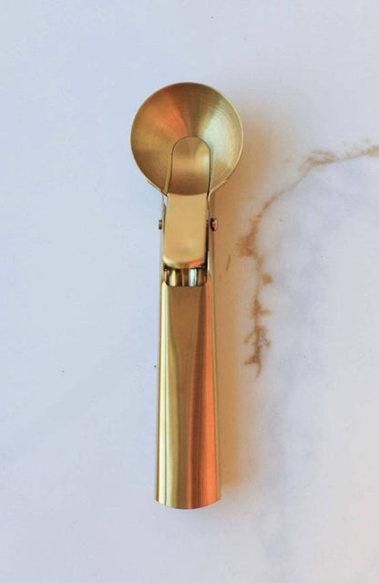 Auric Gold Light Stainless Steel Ice Cream Scoop
