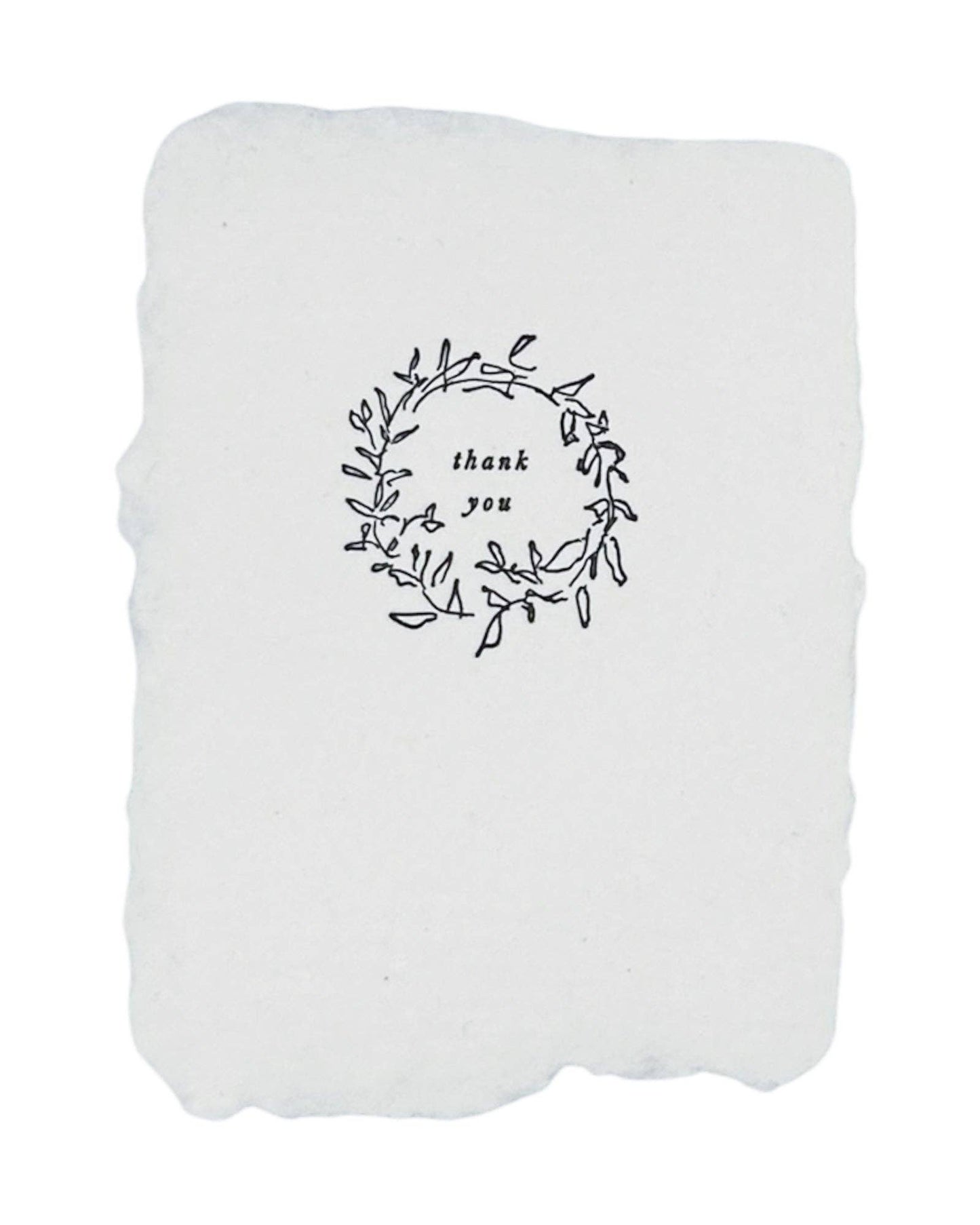 Thank you wreath note card