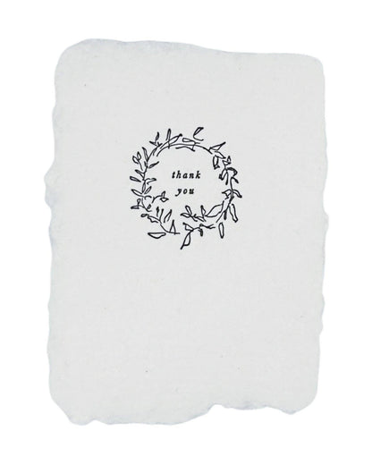 Thank you wreath note card