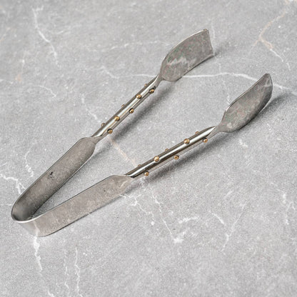 SS & Gold Dots Tongs