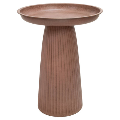 Gleeful Garden Metal Outdoor Bird Bath - Matte Canyon Clay